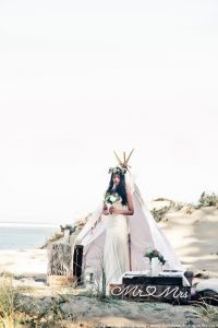 Inspiration mariage hippie à la dune du pilat