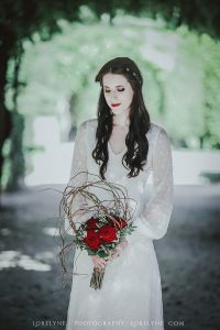 robe mariee simple champetre coton bio bordeaux - bouquet mariée original
