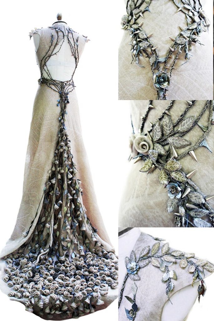 medieval-wedding-dress-embroidery-roses